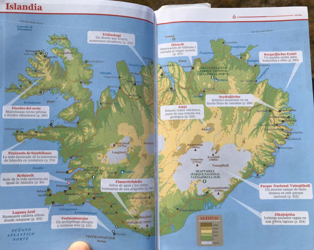 Mapa esquemático de Islandia